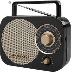 Studebaker SB2000B Retro Portable AM/ FM Radio - Speaker (Black) 