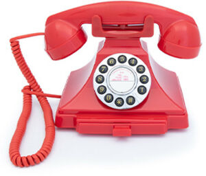 GPO Retro GPOCARRPBRD Carrington Push Button Telephone - Red 