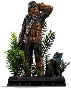 Iron Studios - Star Wars - Art Scale 1/ 10 - Chewbacca and Tokkat Statue