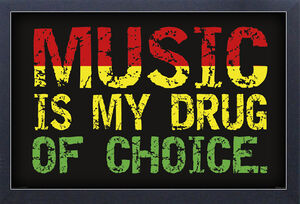Steez - Music Is My Drug - 11x17 Framed Print With Gel-Coat 