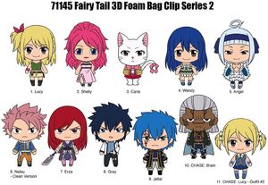 Fairy Tail 3D Foam Bag Clip - Series 2