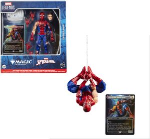 Hasbro Collectibles - Spider-Man - Marvel Legends x Magic: The Gathering - Battle Damaged Spider-Man plus Exclusive Foil Trading Card