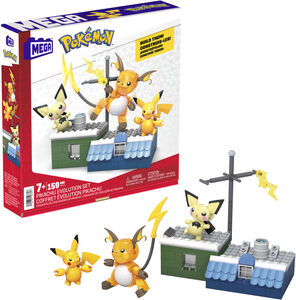 MEGA BLOKS - Pokemon: Pikachu Evolution Set, 160 Piece Building Toy Set