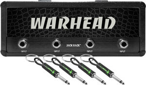 Pluginz - Dimebag Darrel Limited Edition Warhead Logo Jack Rack - Glow in the Dark - Includes 4 Dimebag Guitar Plug Keychains Black/Green.