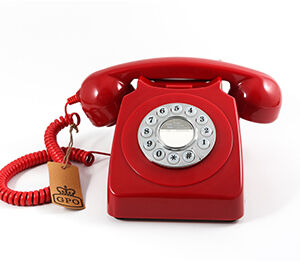 GPO Retro GPO746PBRD 746 Desktop Push Button Telephone - Red