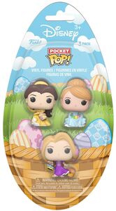 FUNKO Pocket POP!: Easter 3-Pack - Disney Princess Belle, Cinderella, Rapunzel