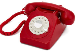 GPO Retro GPO746RRD 746 Desktop Rotary Dial Telephone - Red