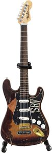 Axe Heaven Stevie Ray Vaughan Fender Stratocaster Distressed SRV Custom Mini Guitar Replica Collectible SRV-040 