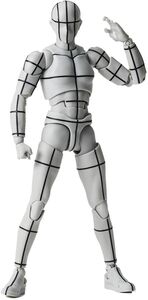 Tamashii Nations - BODY-KUN/BODY-CHAN - S.H.Figuarts - BODY-KUN-Sports- Edition-WIRE FRAME- (Gray Color Ver.)
