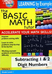 Basic Math Tutor Subtracting 1 & 2 Digit Numbers