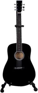 Axe Heaven Classic Dreadnought Black Mini Acoustic Guitar AC-003