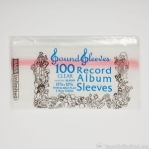 Bags Unlimited SLPS3R - 12 LP IN LP Jacket Sleeve - Resealable - 100 Count