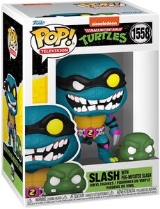 Funko POP! & Buddy: Teenage Mutant Ninja Turtles S4 - Slash & Pre-Mutated, Turtle Slash (TMNT)