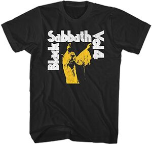 Black Sabbath - Vol.4 Album Cover T-shirt - Large Black 3419100405 
