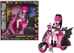 Mattel - Monster High Draculaura Vamptastic Scooter Doll & Vehicle Set