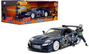 Jada Toys - 1:24 Hollywood Rides - Naruto - '93 Mazda RX-7 W/Kakashi (Version 2-Itasha)