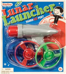 Schylling Retro Lunar Launcher With 3 Flying Discs LL
