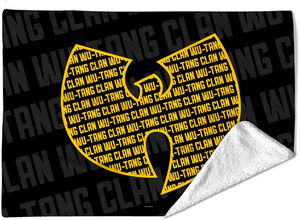Rocksax - Wu-Tang - Logo Repeat - Sherpa Fleece Blanket (60 in x 80 in) 