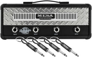 Pluginz - Mesa Engineering (Mesa Boogie) - Standard Jack Rack -  Dual Rectifier Chrome with 4 Guitar Plug Keychains 