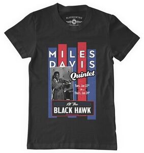 Miles Davis - Concert - Heavy Cotton T-Shirt - Large Black 