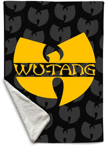 Rocksax - Wu-Tang - Logo - Sherpa Fleece Throw (50 in x 60 in) 
