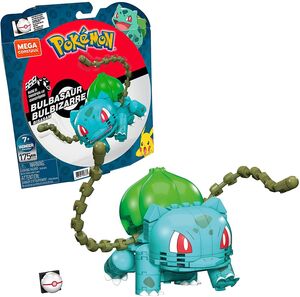 MEGA BLOKS - Pokemon: Build & Show Bulbasaur, 175 Piece Building Toy Set 
