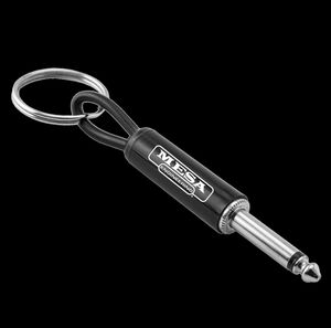 Pluginz - Mesa Boogie Guitar Plug Keychain 1/4" Input Jack With White Logo