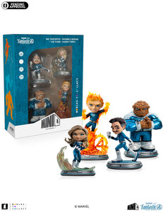 MiniCo Fantastic Four Metallic First Steps 4 Pack (AE Exclusive)