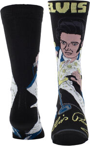 Perri's - Elvis Presley - Cartoony - Crew Socks 