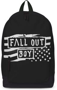Rocksax - Fall Out Boy - American Beatuty/American Psycho Flag - Classic Backpack with Laptop Pocket (Black)