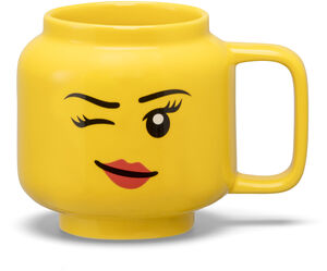 LEGO Ceramic Mug Small Winking Girl, 9 Oz (Boxed) 