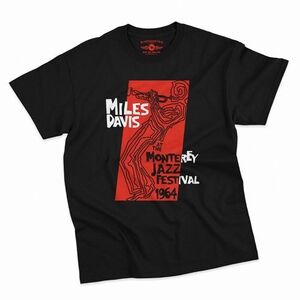 Miles Davis - Miles at the Monterey Jazz Fest 1964 - Heavy Cotton T-Shirt - Large Black 