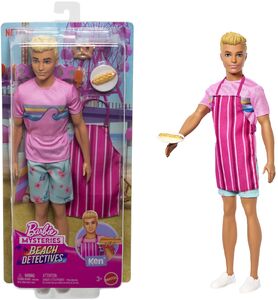 Mattel - Barbie Mysteries: Beach Detectives Ken Doll and Accessories 