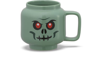 LEGO Ceramic Mug Small Green Skeleton, 9 Oz (Boxed)