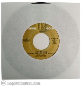 Bags Unlimited S7WR - 7 Inch 45 RPM Paper Record Sleeve - 100 Count (White) 