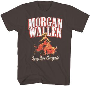 Morgan Wallen - Long Live Cowgirls T-Shirt - Large Brown 39541048A3