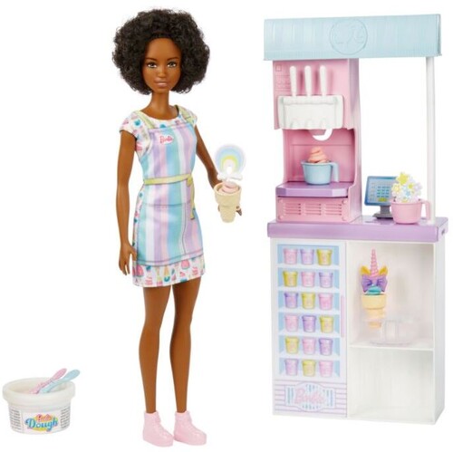 Mattel - Barbie I Can Be Anything Ice Cream Shop Playset, African American