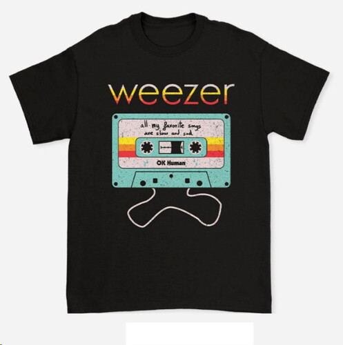 WEEZER CASSETTE T-SHIRT MEDIUM (BLACK)