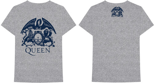 Queen - Queen Crest Heather Gray Unisex Short Sleeve T-shirt 2XL
