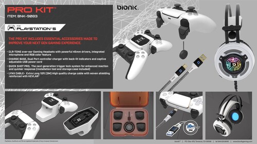 Bionik Pro Kit for Ps5 White - Bionik Pro Kit for PS5 - White