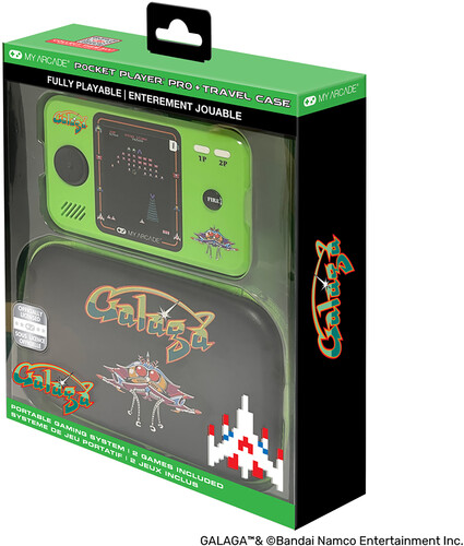 My Arcade - Galaga Pocket Player Pro Portable Handheld Gaming System With Travel Case