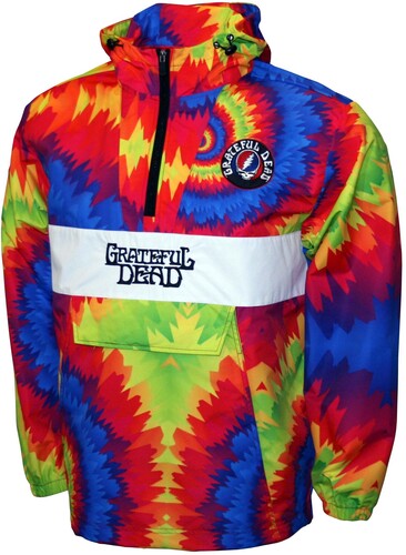 Grateful Dead - Logo - Water Resistant Pullover Anorak - Large Tie-Dye M1910GFDA3