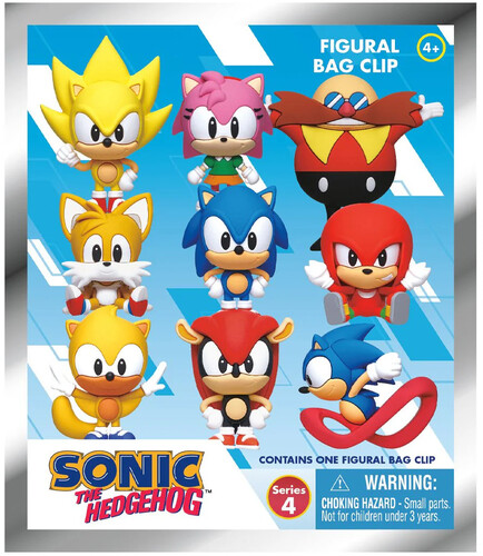 Sonic the Hedgehog Series 4 3D Foam Bag Clip 24pc Blind Bag PDQ