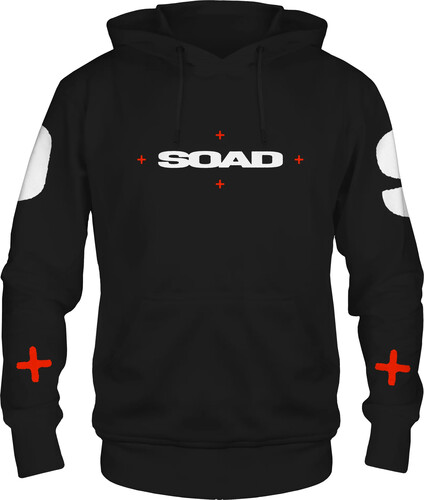 SYSTEM OF A DOWN SOAD LOGO HOODIE 2X LRG BLK