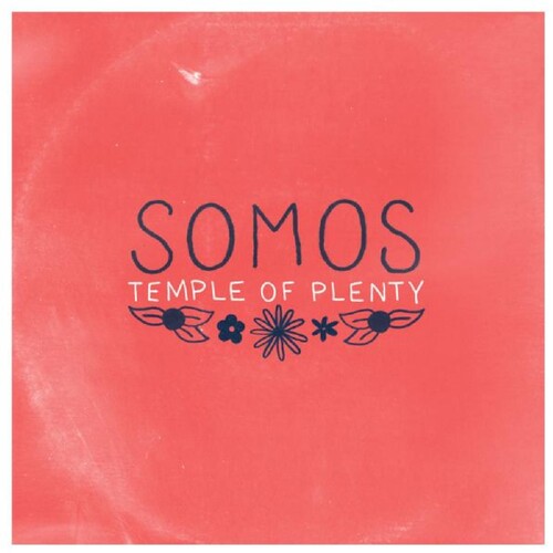 Somos - Temple Of Plenty - Red & Sea Glass Blue Splash vinyl record cover