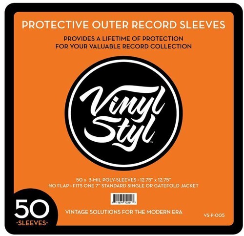 VINYL STYL VSP014 12IN LP OUTER SLV PE 50 CNT CLR
