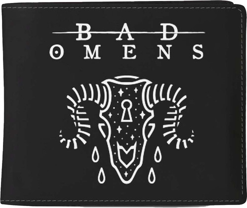 ROCKSAX BAD OMENS RAMSKULL WALLET COIN POCKET BLK