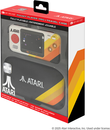 My Arcade - Atari Pocket Player Pro Portable Handheld Gaming System With Travel Case