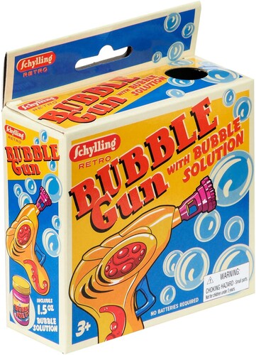 SCHYLLING RETRO BUBBLE GUN W/ BUBBLE SOLUTION RBG