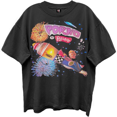 Porno for Pyros - Album Cover - Giant Vintage T-Shirt - Large Black TSGV100POPA3